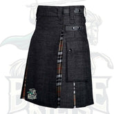 Black & Camel Thomson Tartan Hybrid Kilt – Premium Scottish-Inspired Utility Wear
